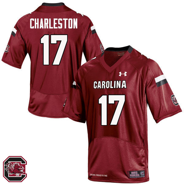 Men South Carolina Gamecocks #17 Javon Charleston College Football Jerseys Sale-Red